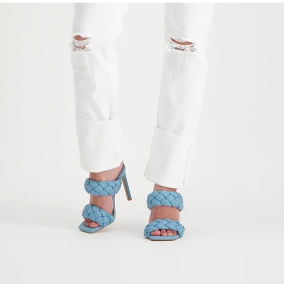 BRAND NEW STEVE MADDEN WOMEN"S CHUNKY BRAIDED STRAP DETAILS KENLEY HEELE… - Picture 1 of 14